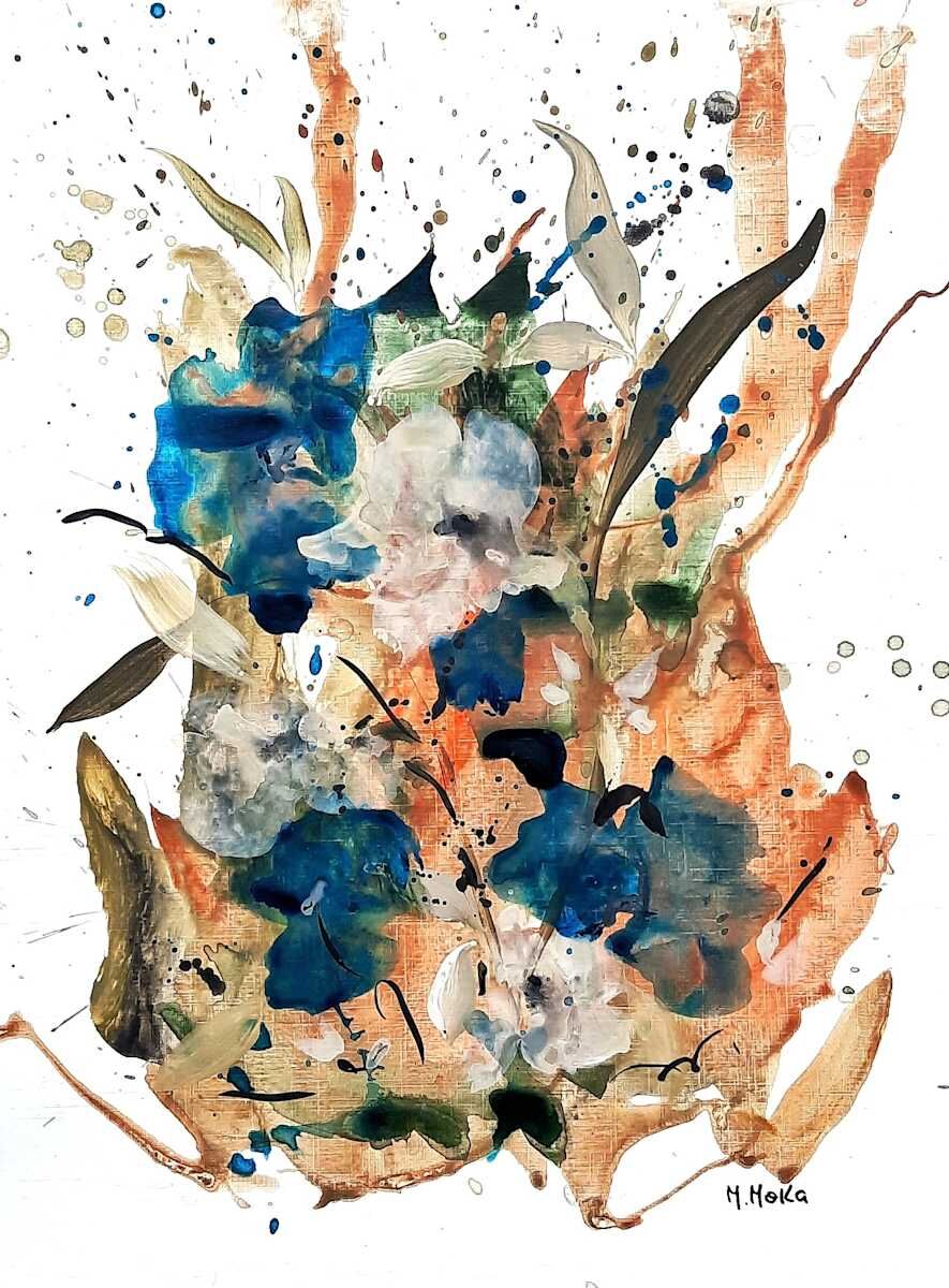 Abstracción botánica l, obra de arte original de Moni Moka