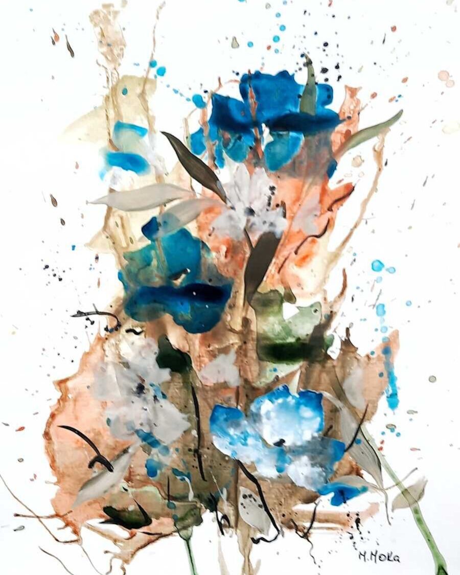 Abstracción botánica ll, obra de arte original de Moni Moka