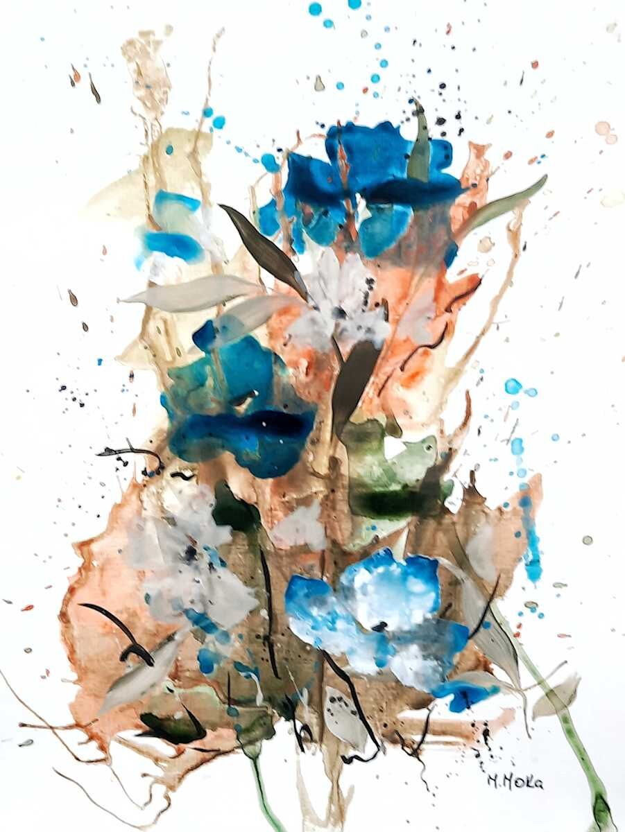 Abstracción botánica ll, obra de arte original de Moni Moka