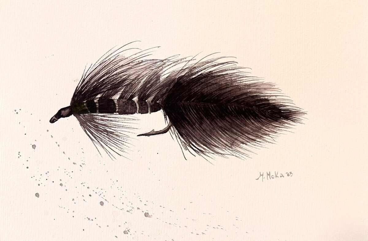 Black Fly Watercolor, acuarela de Moni Moka