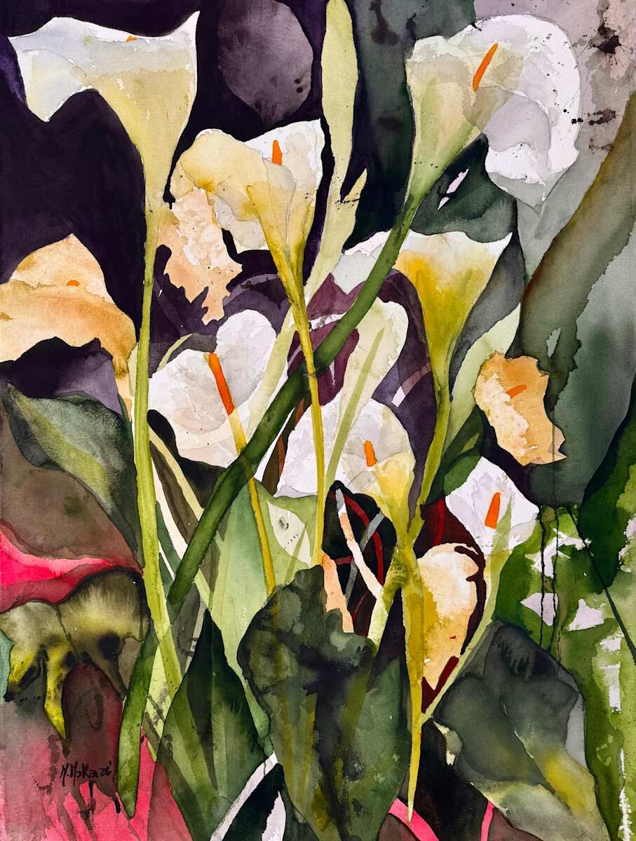 Calas de primavera, acuarela de Moni Moka