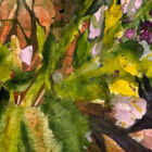 Detalle de Flores de Noche, obra de Moni Moka