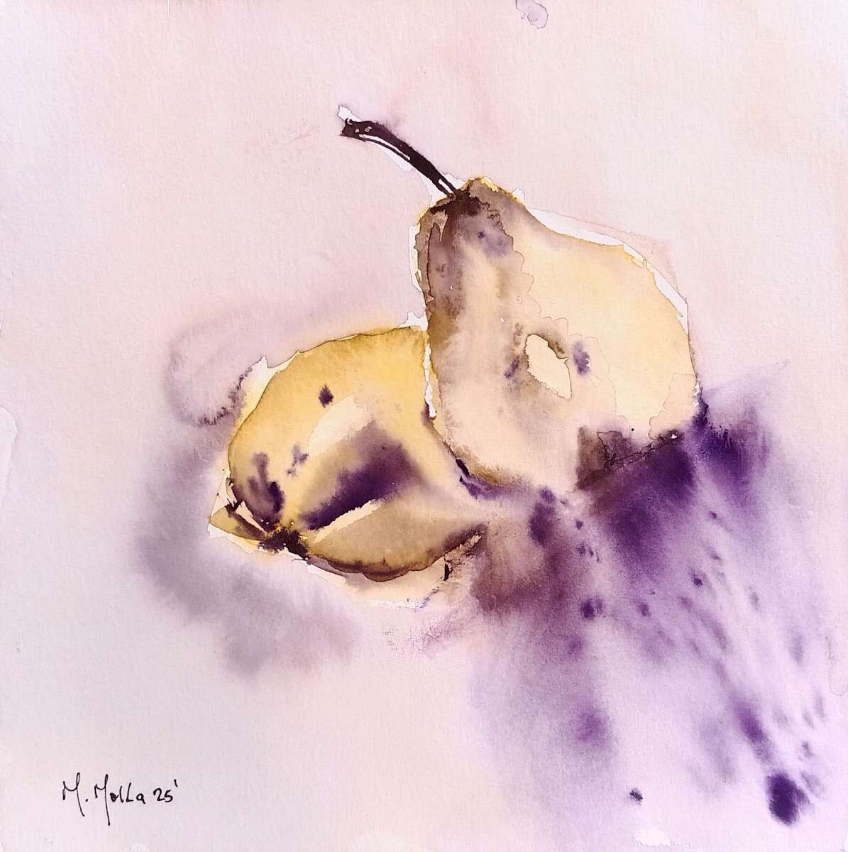 Fruta, acuarela de Moni Moka