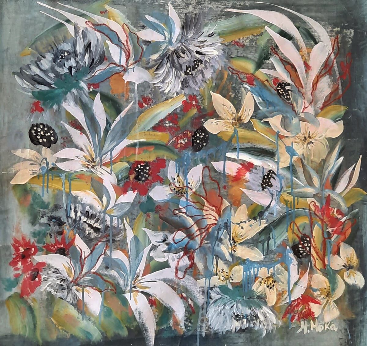 La lluvia, obra de arte original de Moni Moka
