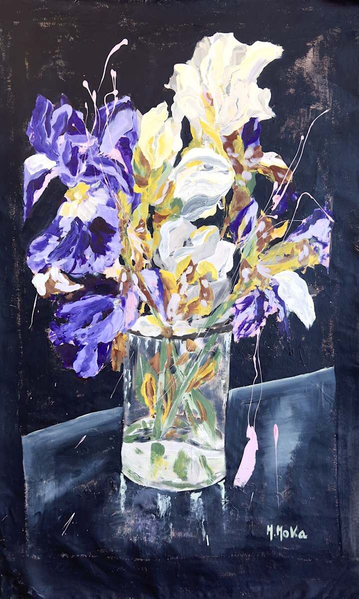Los lirios de Ingrid, obra de arte original de Moni Moka