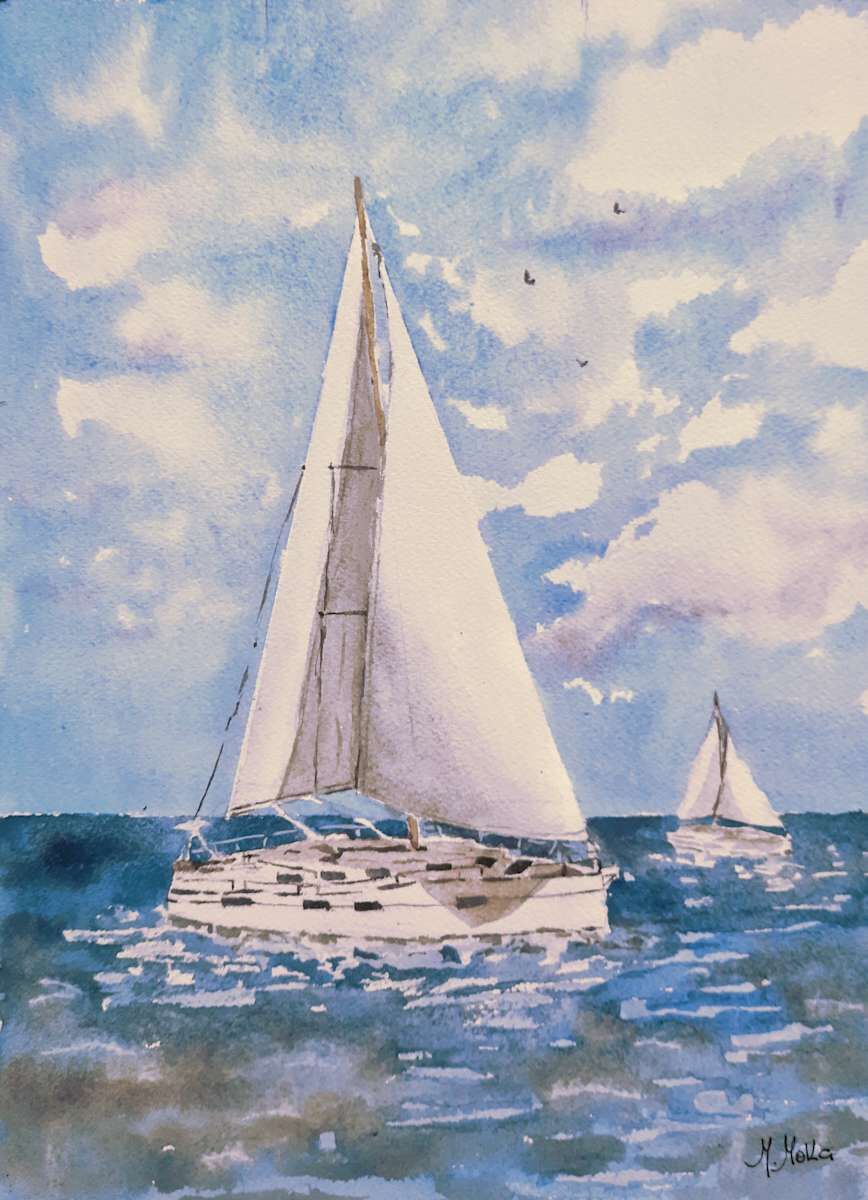 Navegando, obra de arte original de Moni Moka