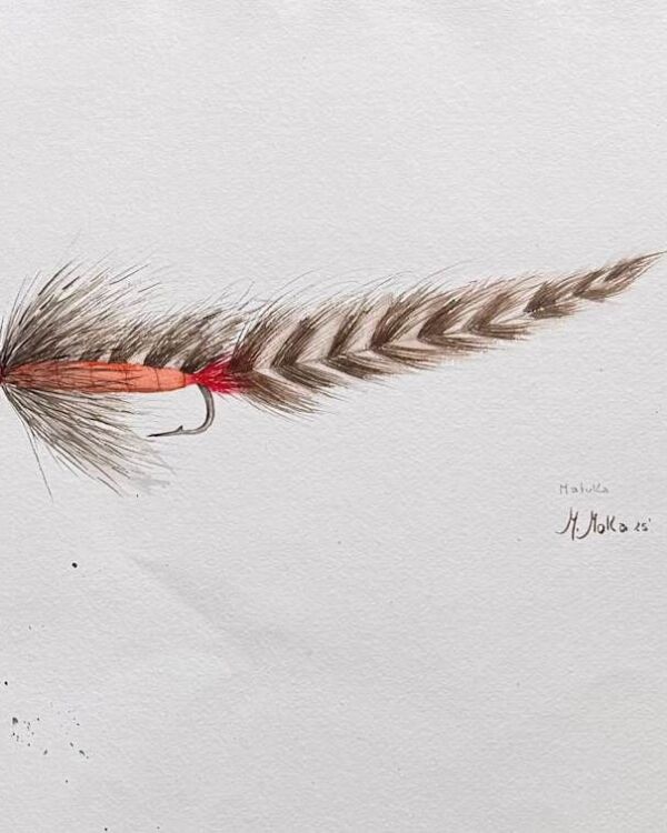 Red Fly Watercolor, acuarela de Moni Moka