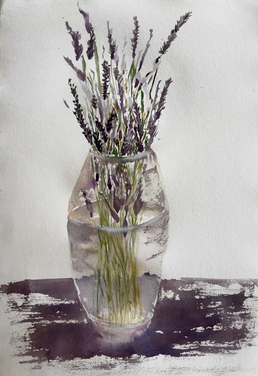 Scent of Lavender, acuarela de Moni Moka