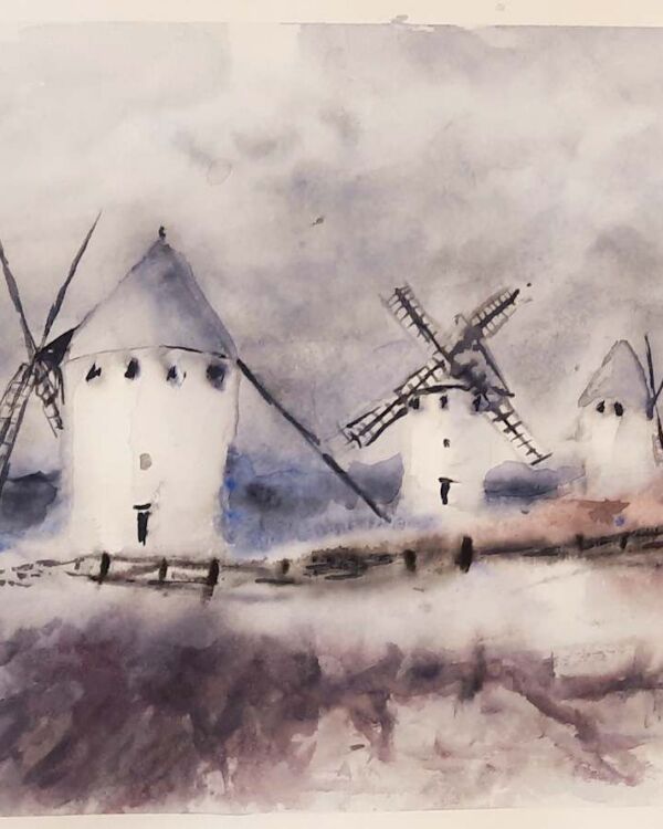 The Wind’s Horizon, acuarela de Moni Moka