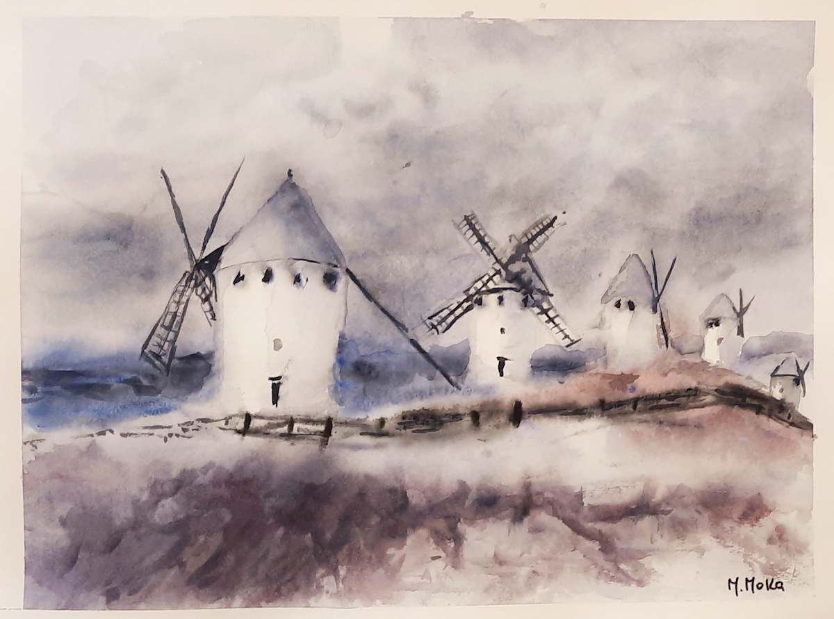 The Wind’s Horizon, acuarela de Moni Moka