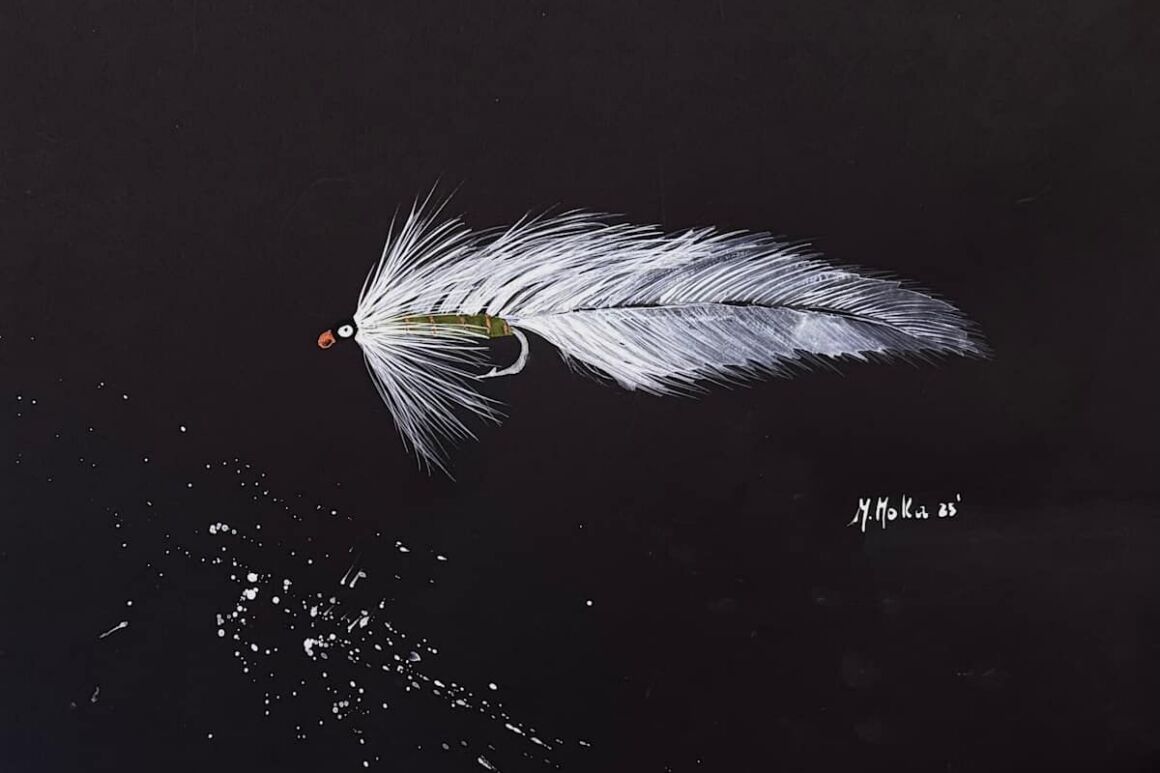 White Fly Watercolor, acuarela de Moni Moka