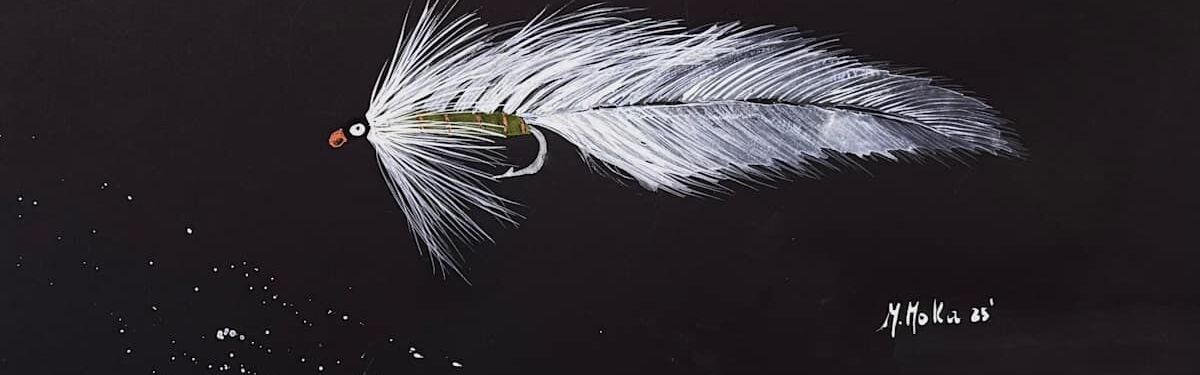 White Fly Watercolor, acuarela de Moni Moka