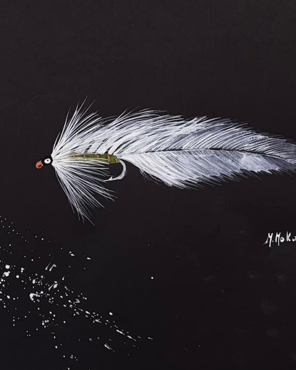 White Fly Watercolor, acuarela de Moni Moka